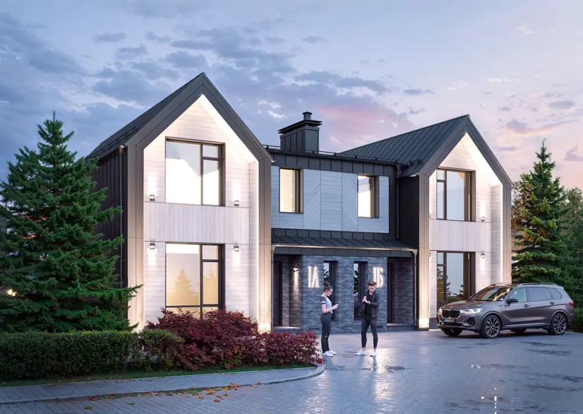 Квартал дуплексов. Архитектура