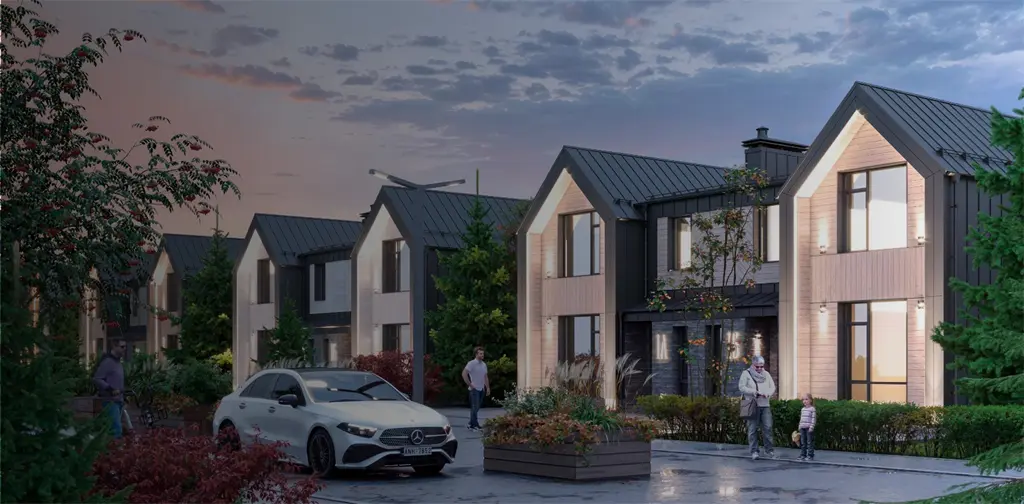 Квартал дуплексов в посёлке премиум класса на берегу озера